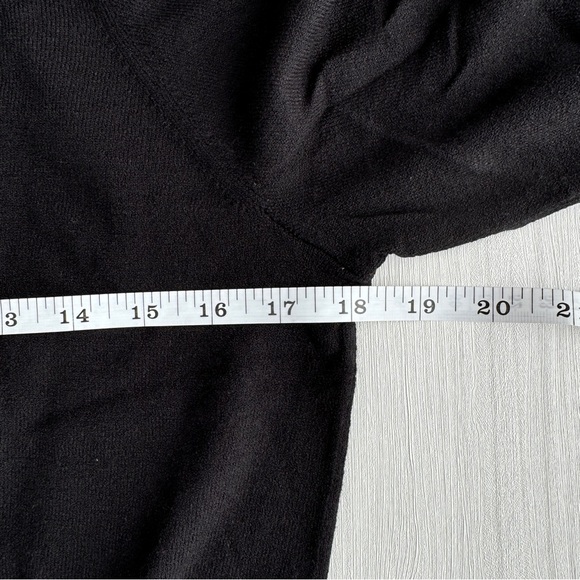 EXPRESS High Ribbed Blouson Sleeve‎ Turtleneck Sweater Black S Party Office New - Picture 9 of 13